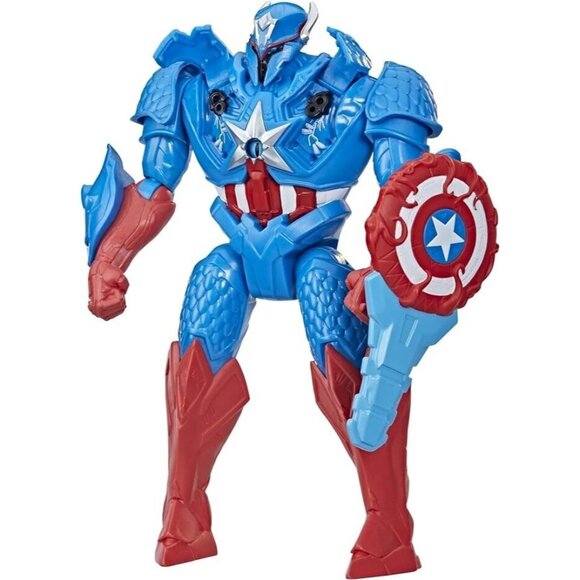 Captain America Marvel Mech Strike Monster Hunters Blue Hunter Suit Canon - Picture 2 of 3